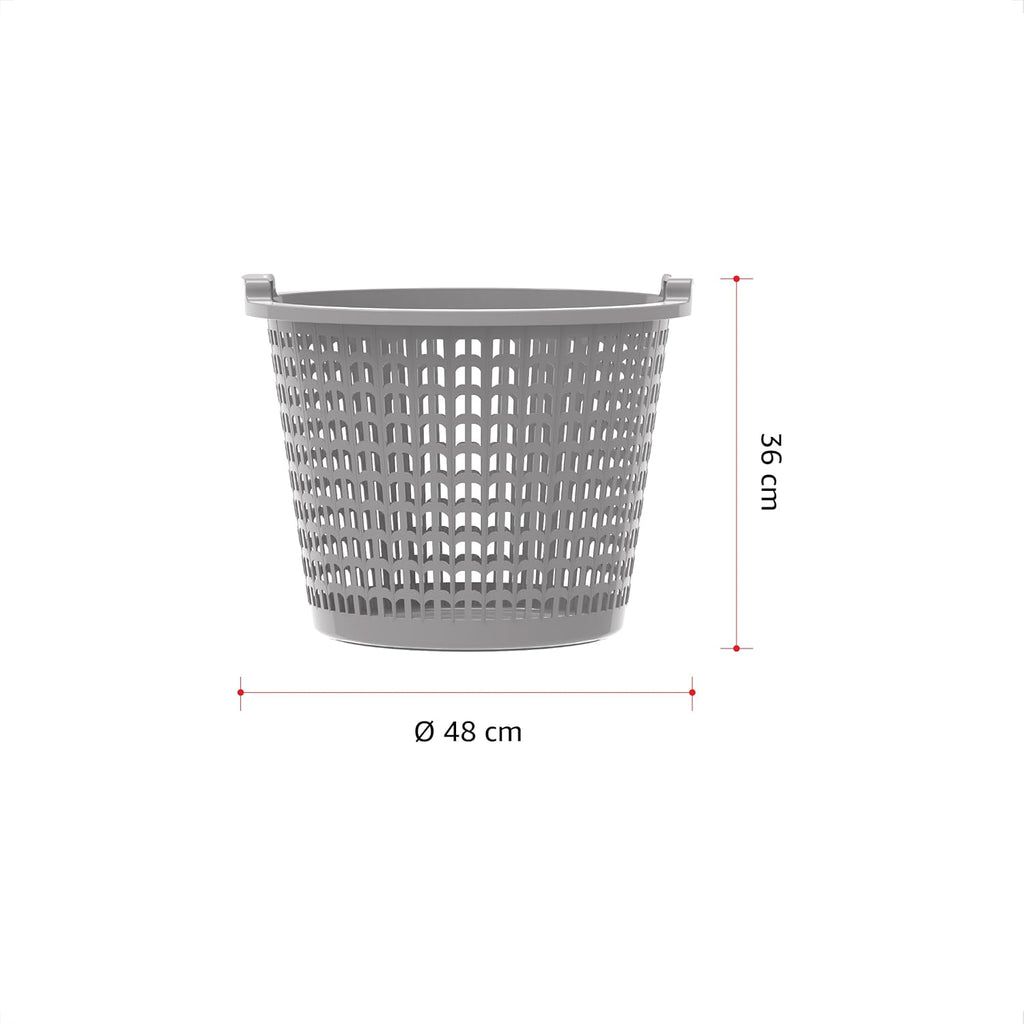 Cosmoplast Wide Laundry Basket Grey