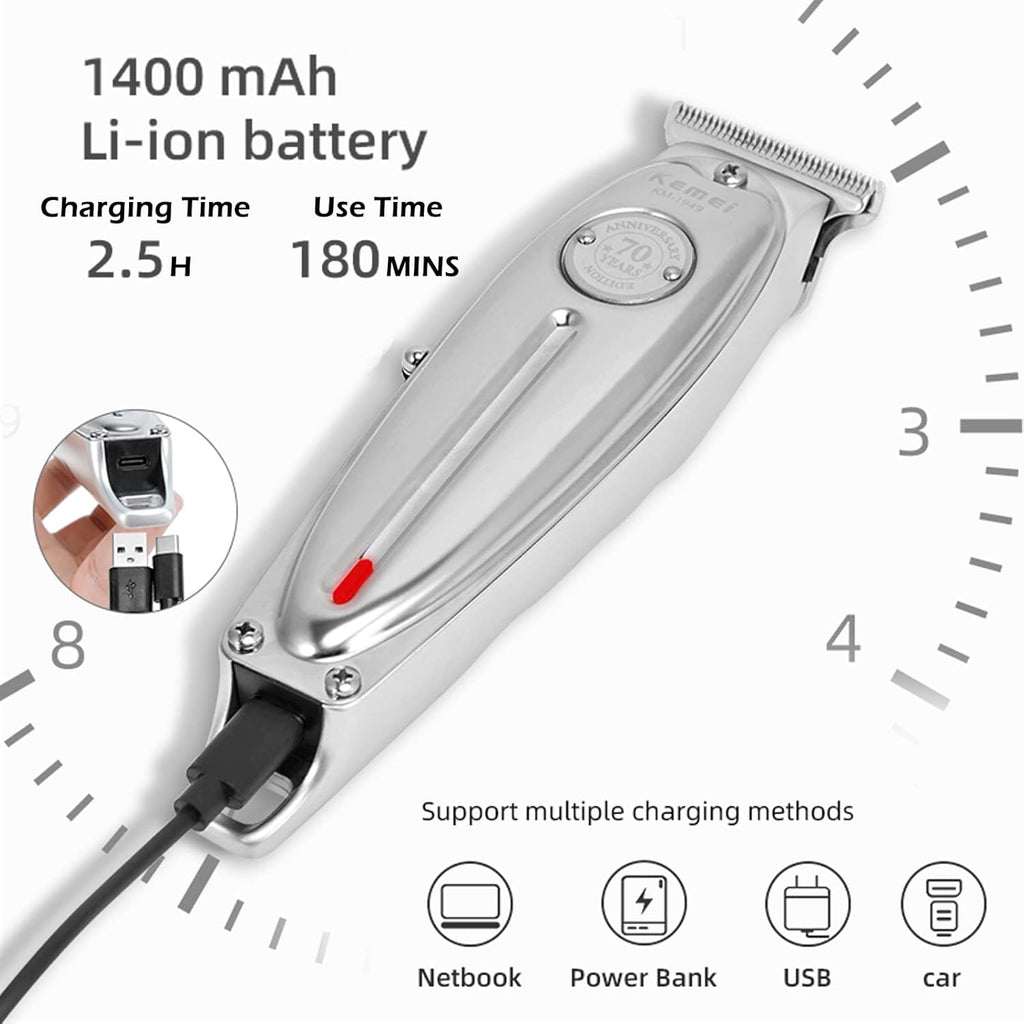 KEMEI Trimmer Professional Hair Clippers for Men Cordless