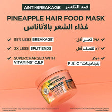 Load image into Gallery viewer, Garnier Ultra Doux Hair Food Anti Breakage Pineapple