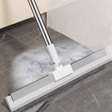 Rubber Squeegee Broom for Floor Long Handle Window Squeegee Silicone Remover