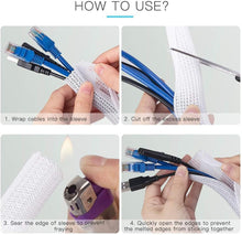 Load image into Gallery viewer, AGPTEK Cable Sleeve Cover Cord Protector Management