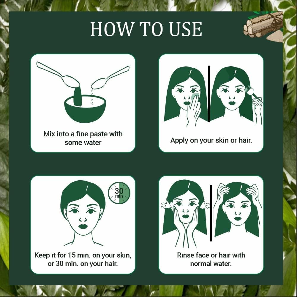 Indus Valley Natural Mulethi Powder for Hair and Skin Care
