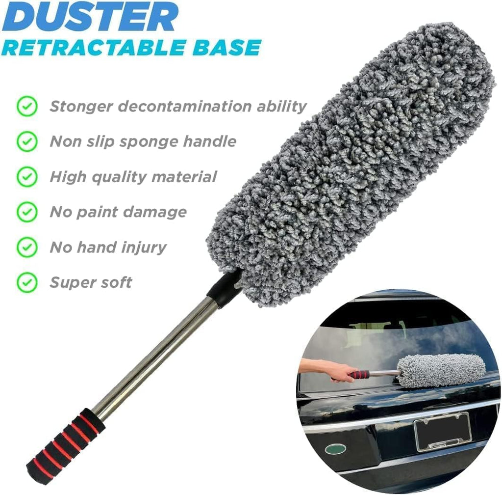 Microfiber Car Duster Kit for Exterior and Interior Detailing