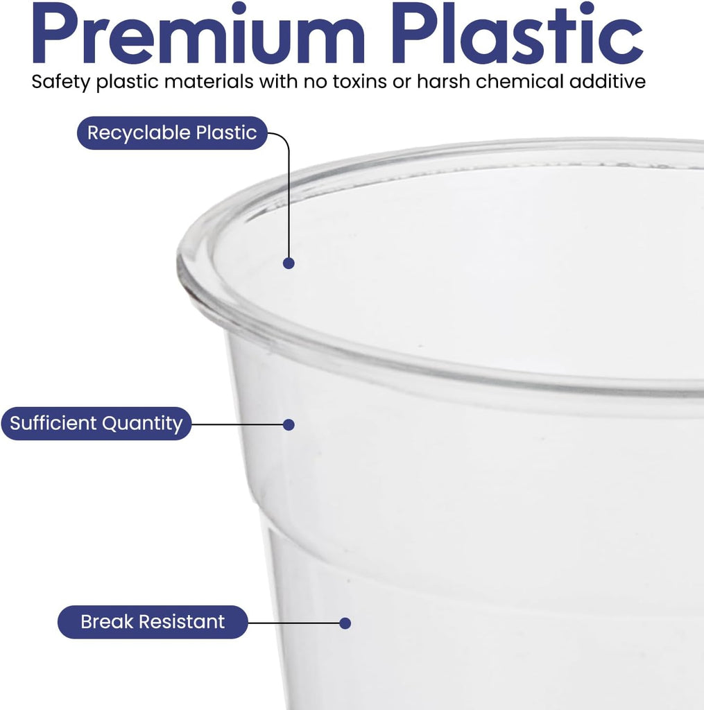 Packing Juice Cup 16Oz Clear Lid Disposable 25 Pieces