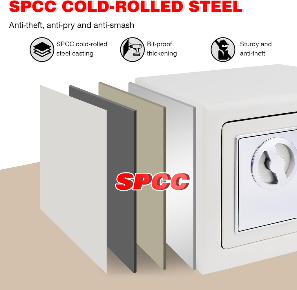 Electronic Cash Box with Pass Code and Anti Theft Security