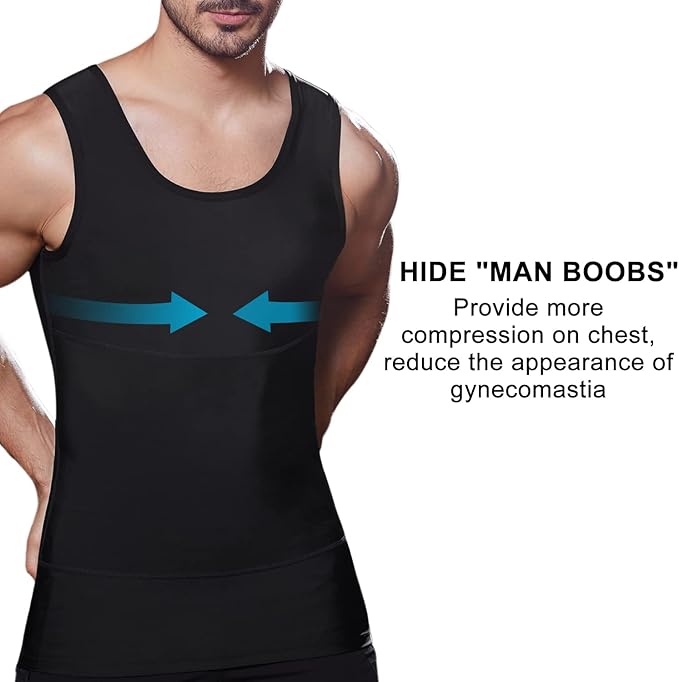 Mens Slimming Body Shaper Vest Compression Tank Top