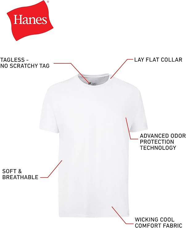Hanes Mens T Shirts Pack Of Three