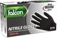 Load image into Gallery viewer, Falcon Nitrile Gloves Black Powder Free Small