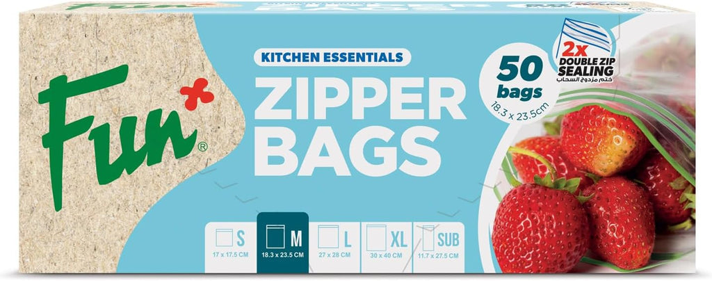Clear Medium Zipper Bags Leak Proof Kitchen Storage