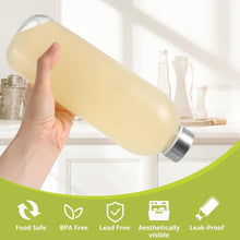 Load image into Gallery viewer, Clear Glass Bottles with Lids 32oz 3 Pack Reusable