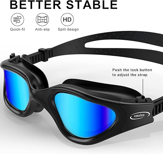 Emsina Swim Goggles G1 Polarized Anti Fog Adult
