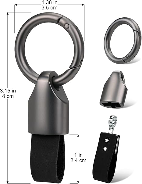 Car Key Chain Ring Clip Small Key Fob Accessory Zinc Alloy