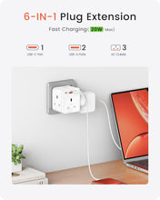 Load image into Gallery viewer, LENCENT Multi Plug Extension 3 Way Socket Adapter