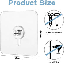 Load image into Gallery viewer, Adhesive Wall Hooks Heavy Duty Self Sticking Hangers