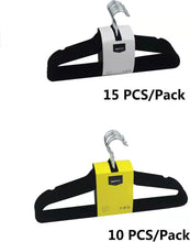 Load image into Gallery viewer, Amazon Basics Velvet Non Slip Suit Hangers Pack Black Silver