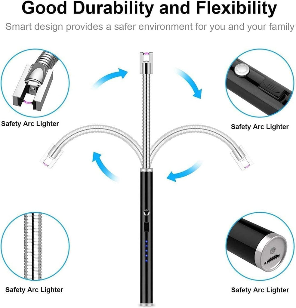 Electric Arc Lighter Plasma Flameless Windproof USB Rechargeable