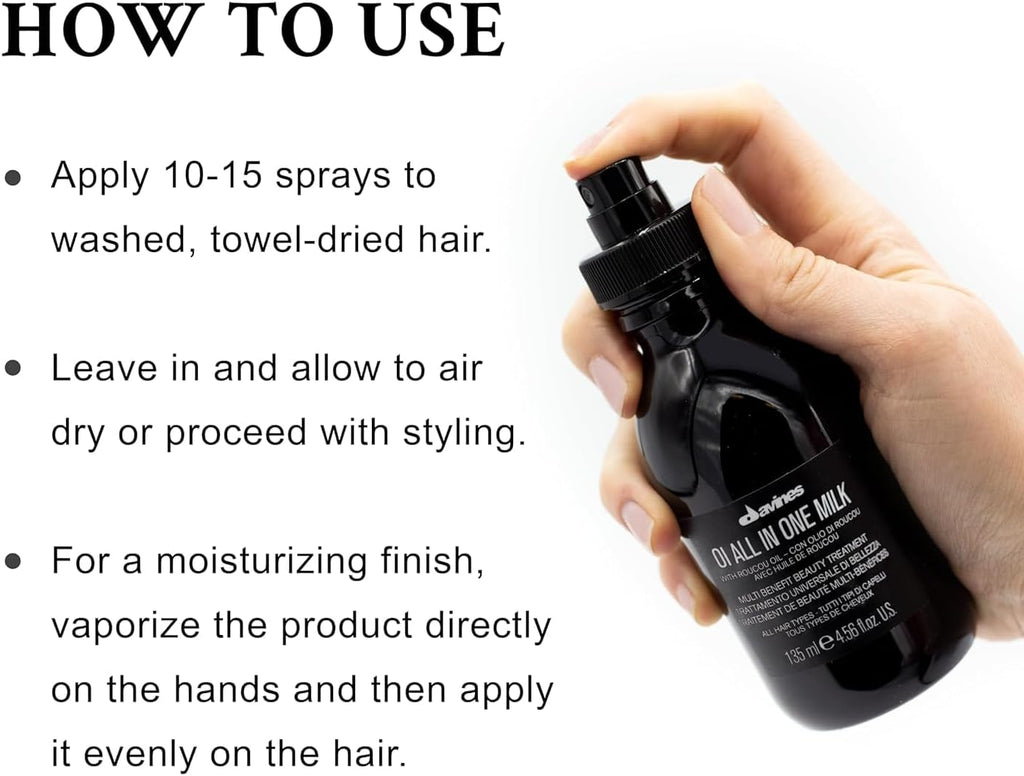 Davines OI All in One Hair Milk Spray Detangler