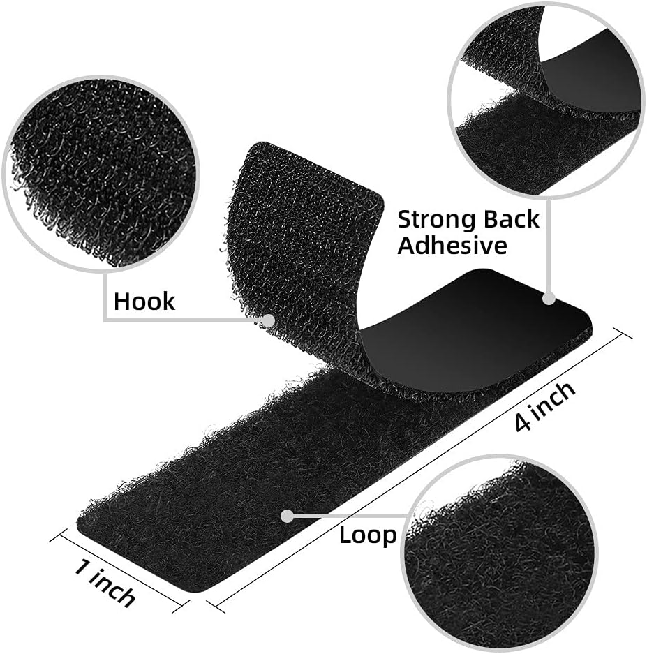 Double Sided Tape with Hook and Loop Strips