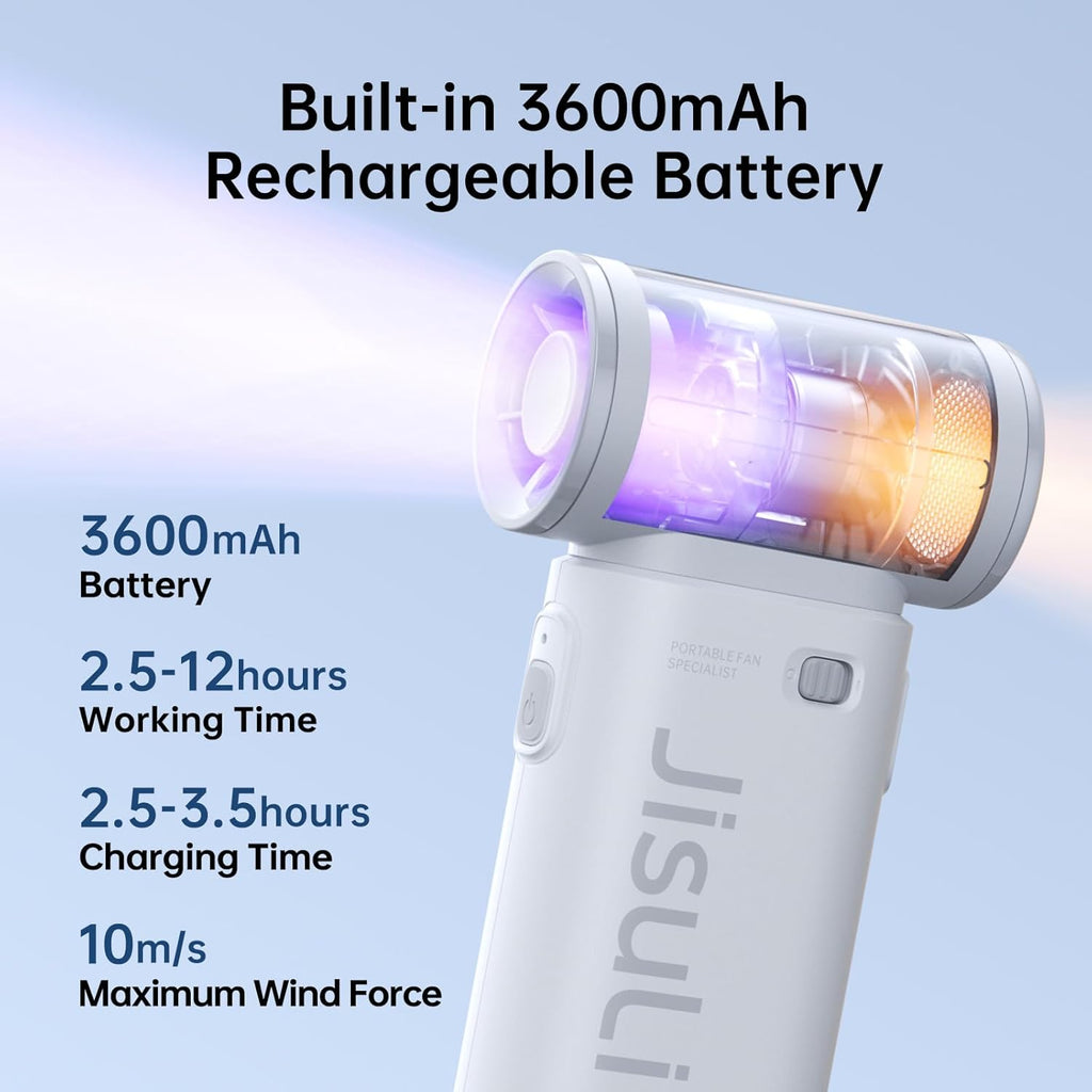 JISULIFE Turbo Hand Fan Ultra Power Pocket Fan