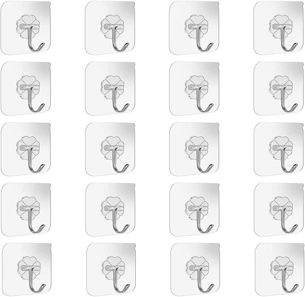 Adhesive Wall Hooks Transparent Strong Suction Hooks