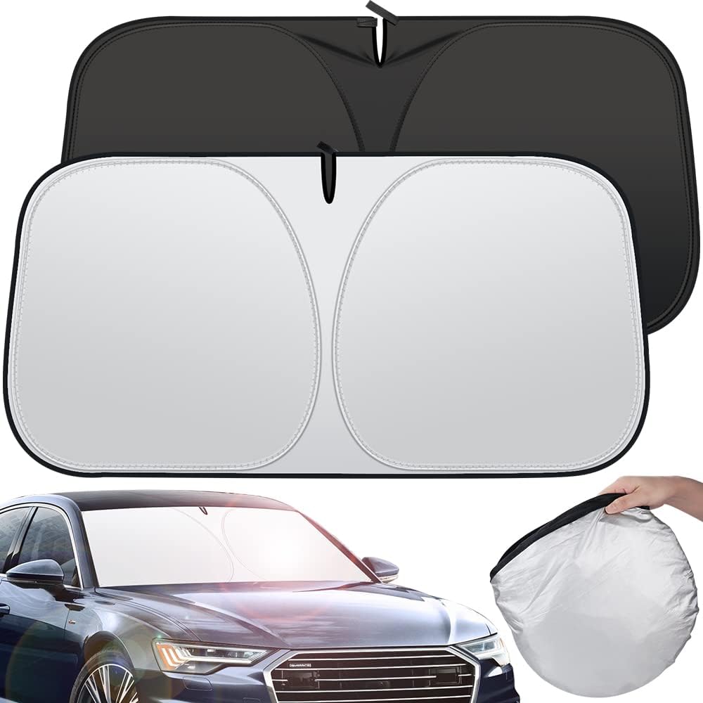 Rescien Foldable Car Windshield Sunshade Front Window Blocks UV Rays