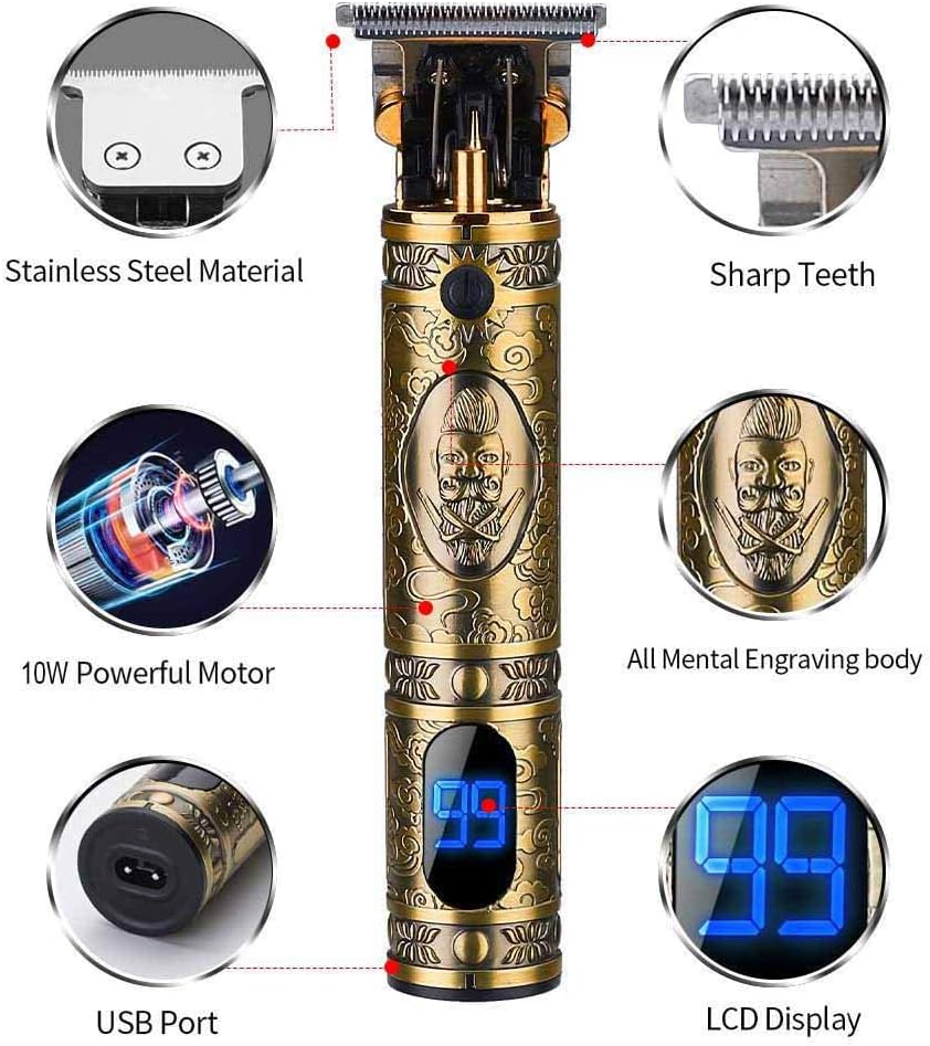 Suttik Hair Clippers for Men Beard Trimmer Zero Gapped