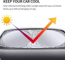 Load image into Gallery viewer, Car Windshield Sun Shade with Storage Pouch for Vehicle