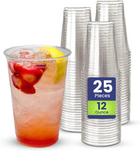 Load image into Gallery viewer, SNH 25 Pieces 12Oz Juice Cup Clear Disposable Plastic
