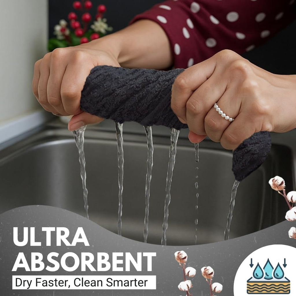 Premium Kitchen Towels 100 Cotton Absorbent Dish Towels