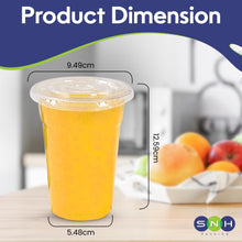 Load image into Gallery viewer, Packing Juice Cup 16Oz Clear Lid Disposable 25 Pieces