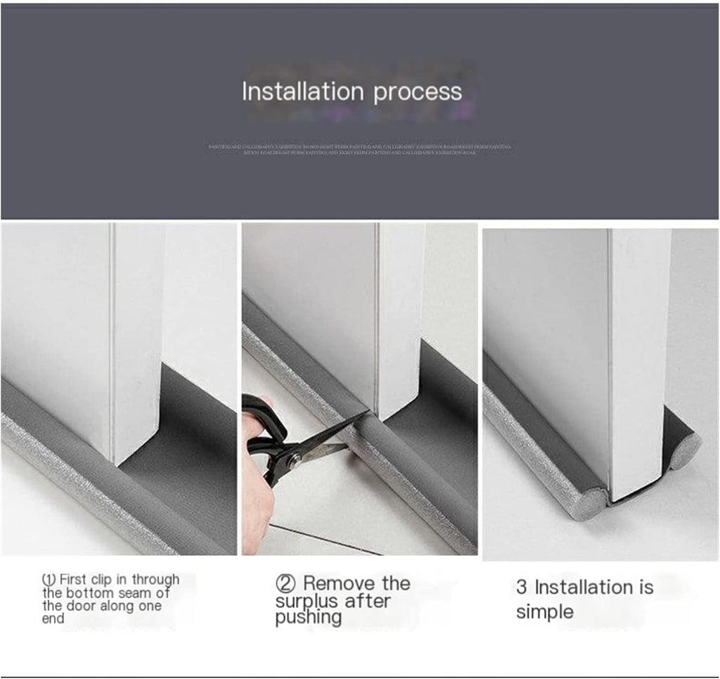 Twin Door Draft Stopper Double Side Under Door Seal Strip