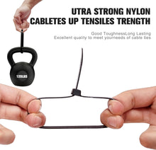 Load image into Gallery viewer, Self Locking Cable Ties 300 x 4 mm 12 inch 100 Pieces