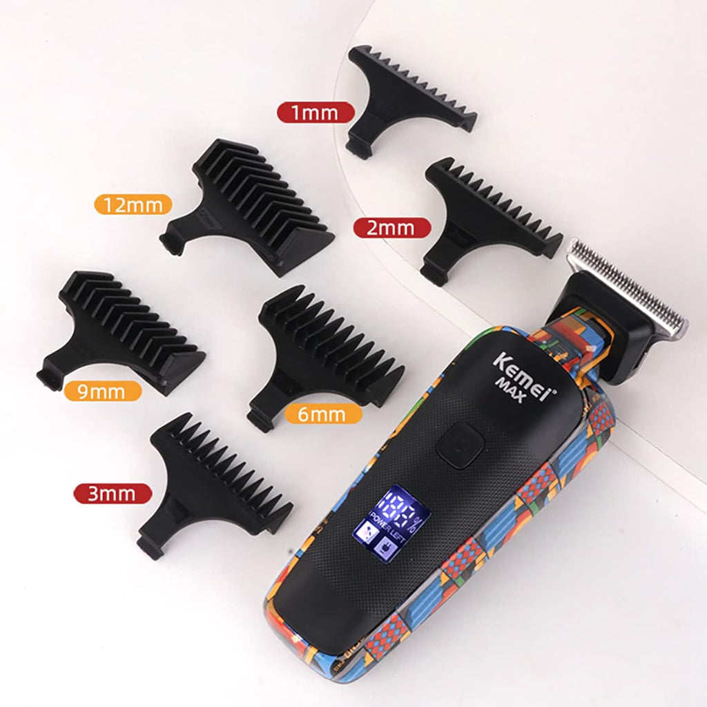 KEMEI Professional Hair Clippers Cordless LCD Display Trimmer Kit