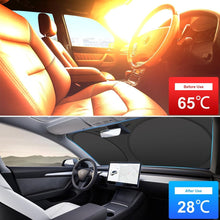 Load image into Gallery viewer, Foldable Car Windshield Sunshade Blocks UV Rays