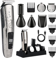 Load image into Gallery viewer, Beard Trimmer for Men Electric Hair Clipper Cordless Grooming Kit