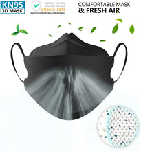 Load image into Gallery viewer, KIMARS HD Face Mask Adult Black 50 Count Unisex