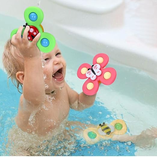Suction Cup Spinner Toys Dimple Silicone Bubbles Stress Relief