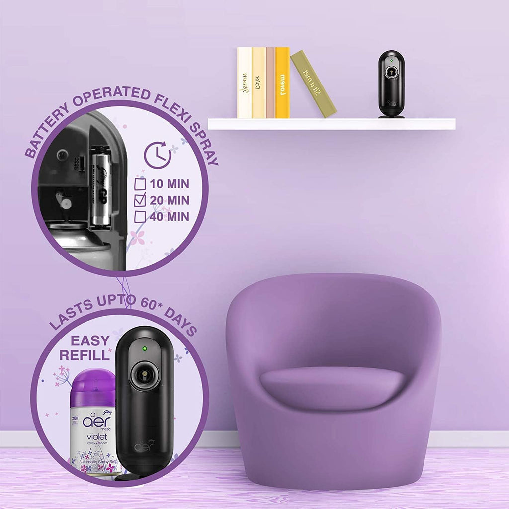 Godrej Aer Matic Automatic Air Freshener Violet Valley