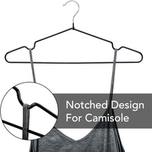 Load image into Gallery viewer, Metal Hangers Plastic Hangers 10 Pack Black Shirt Hangers