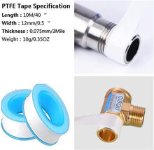 Load image into Gallery viewer, Teflon PTFE Thread Seal Tape 12mm x 10m Pack of 2