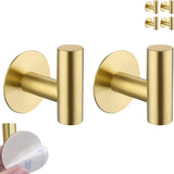 Gold Self Adhesive Towel Hook and Wall Mount Hooks