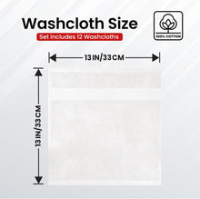 Load image into Gallery viewer, Premium White Wash Cloths and Face Towels Set Cotton