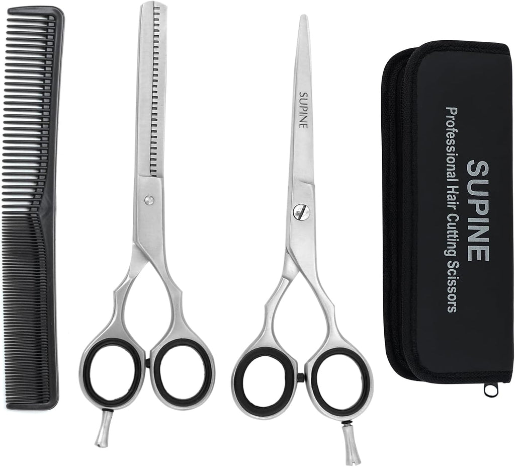 Professional Barber Hair Cutting Shears Kit Stainless Steel