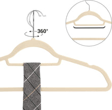 Load image into Gallery viewer, Red Dot Gift Beige Non Slip Velvet Hangers With Rotatable Hook