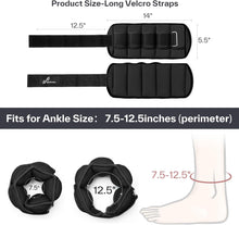 Load image into Gallery viewer, Adjustable Ankle Weights for Gym Fitness Walking Jogging
