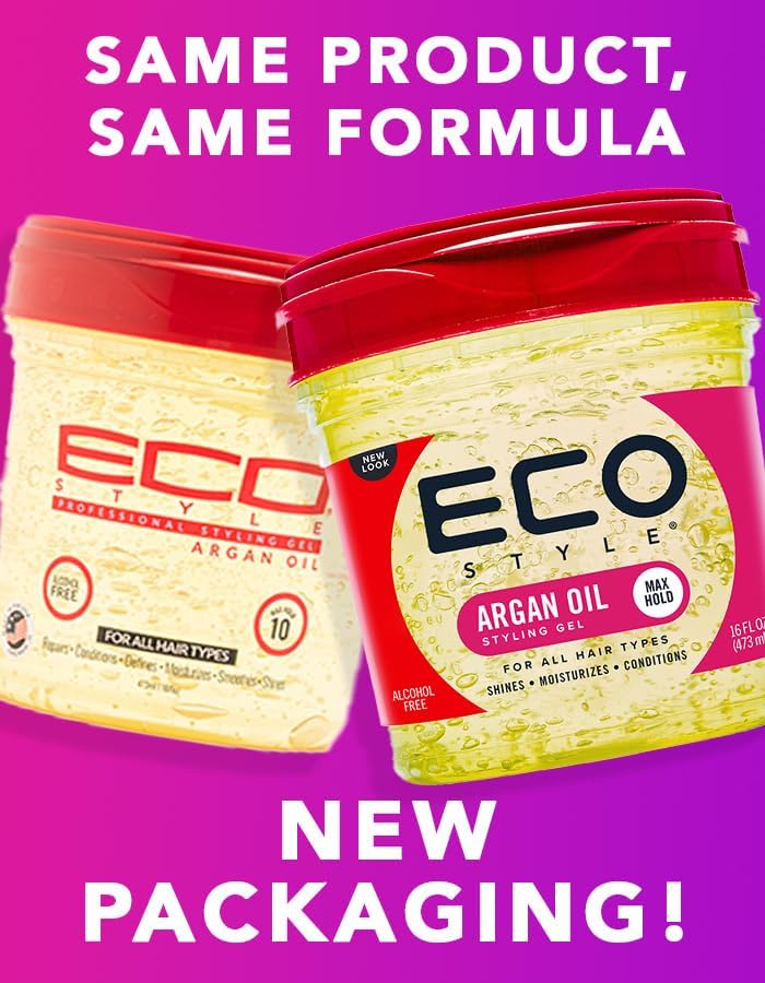 Eco Style Paraben free Hair Styling Gel with Argan Oil