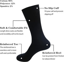 Load image into Gallery viewer, Mens Dress Socks Cotton Business Formal Soft Breathable Athletic Socks
