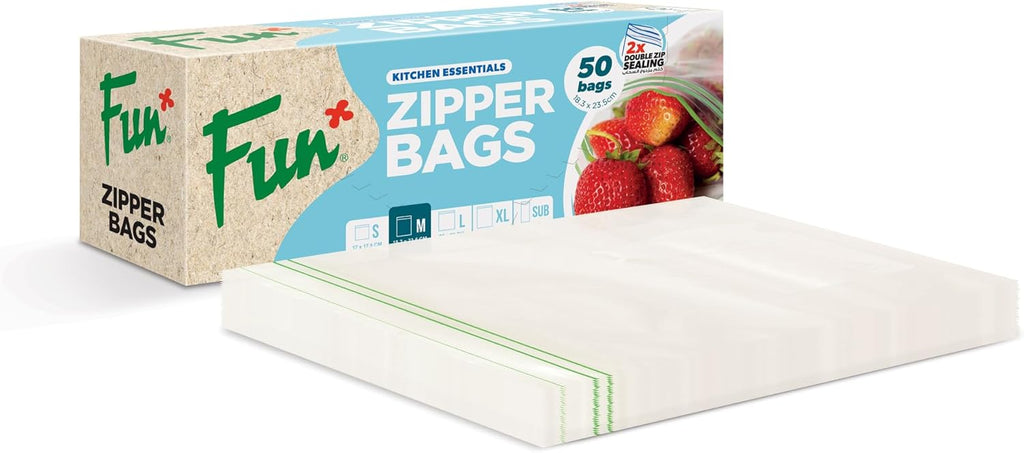 Clear Medium Zipper Bags Leak Proof Kitchen Storage