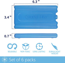 Load image into Gallery viewer, Reusable Long Lasting Ice Packs for Lunch Box Cooler Bags