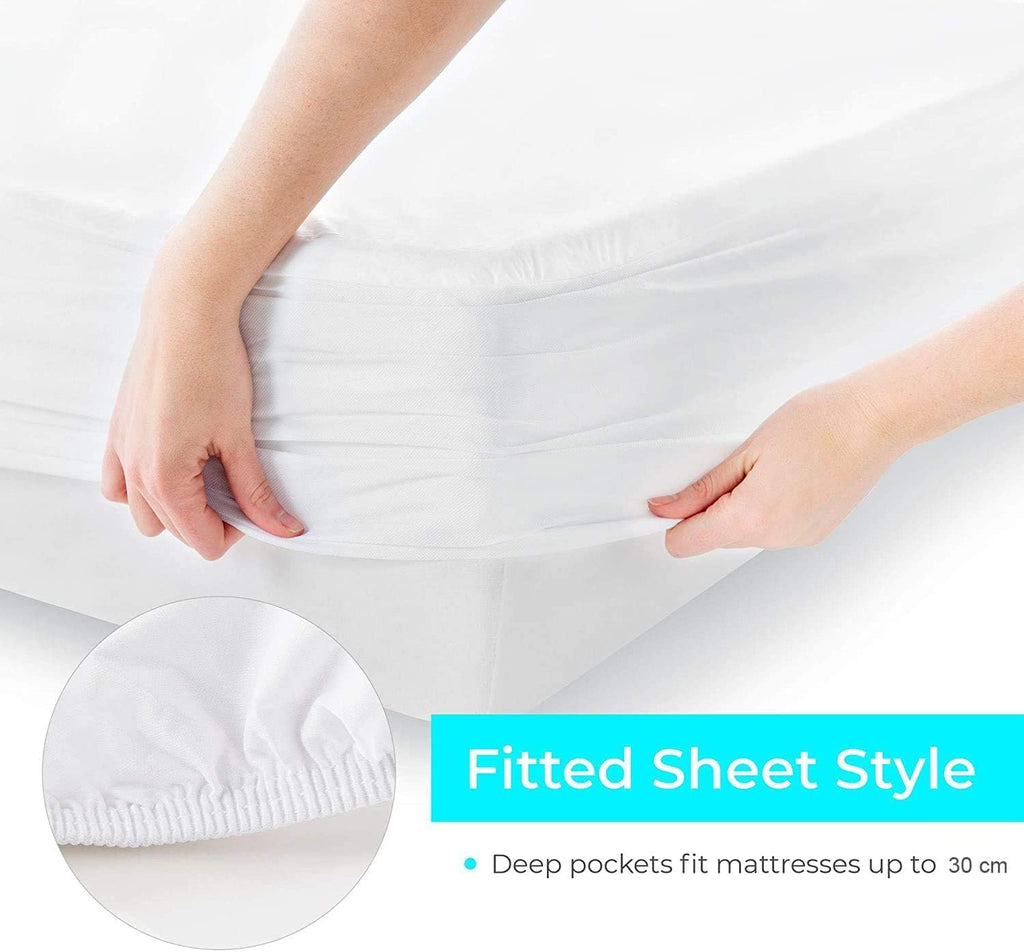 Smilee Premium Hypoallergenic Waterproof Mattress Protector Deep Pocket